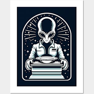 Alien To Serve Man Posters and Art